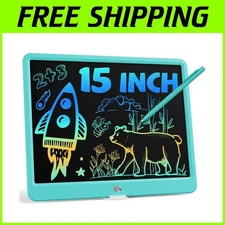15" LCD Writing Tablet Kids Educational Drawing Pad Blue