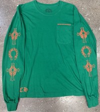 Chrome Hearts Orange Horseshoe Green Longsleeve T-Shirt Size M