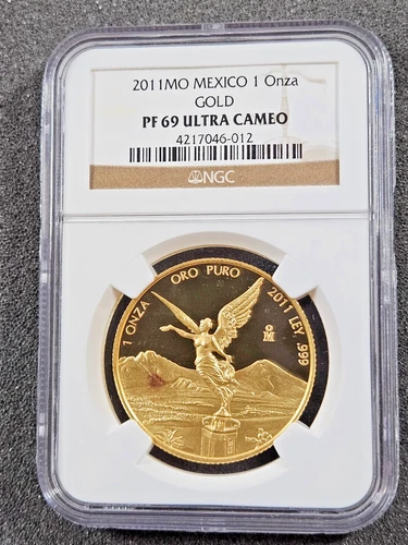 🌟2011 1 oz Proof Mexican Gold Libertad Mexico Coin NGC PF69 UCAM 1,100 Mintage