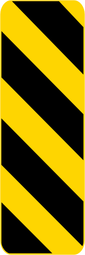 3M HIA Reflective CHEVRON OBJECT MARKER LEFT Road Sign - Dot Compliant 10 x 30 - Picture 1 of 2