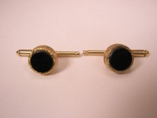 SINGLES 2 3/8" Round Black Vintage Formal Tuxedo Prom Groom Shirt Stud b236