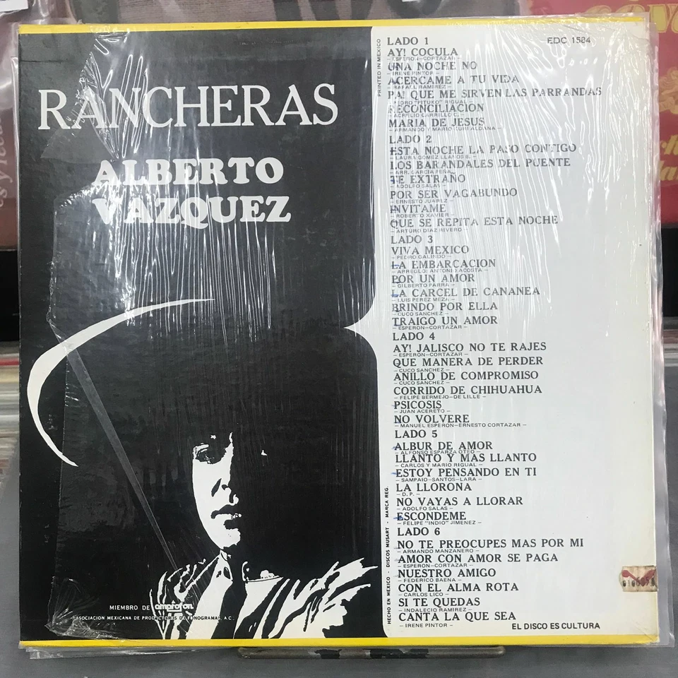 ALBERTO VAZQUEZ -RANCHERAS- 1972 TRIPLE MEXICAN LP - Image 2 of 4