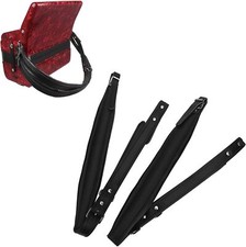 Gugxiom Black Accordion Straps, Leather Soft PU Adjustable...