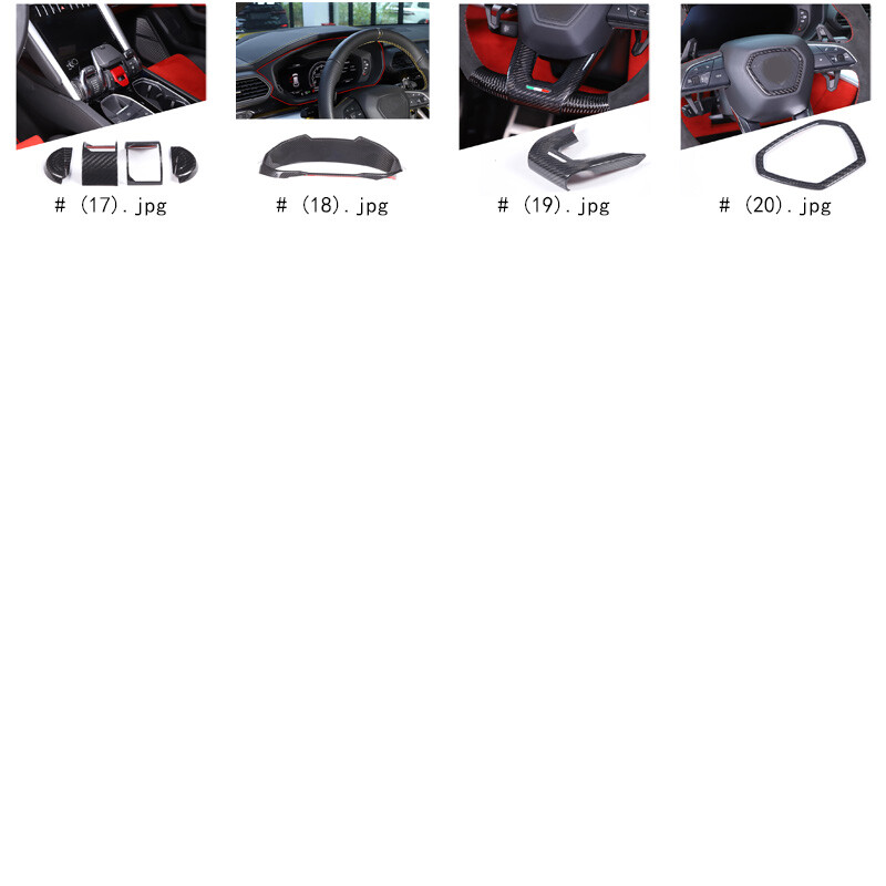 Real Carbon Fiber Interior Center Set Cover Trim Set For Lamborghini Urus 18-23