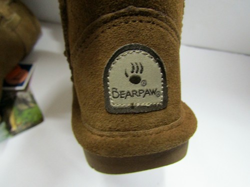 New Bearpaw Toddler Size 7 Med Brown Hickory Suede Slip-On Winter Boots in Box - Picture 5 of 13