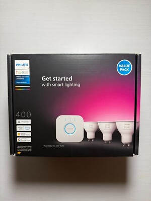 Philips Hue White & Color Ambiance LED Starter Set Kit 3x GU10 400 lm Bridge 2.1