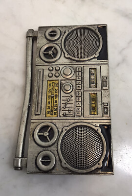 MOBTOWN Enamel Metal Boombox Belt Buckle Ghetto Blaster 2005  display picture 3