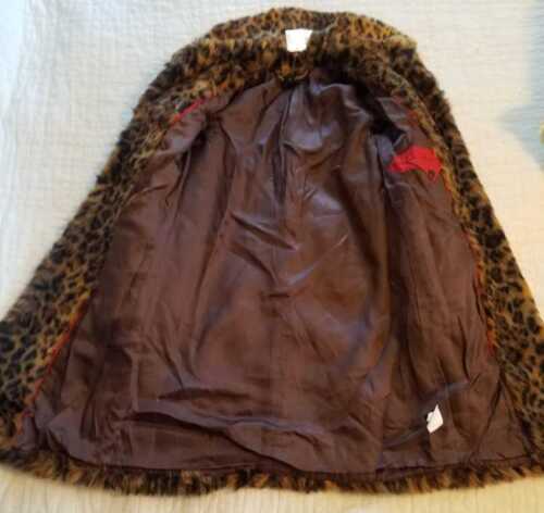 NUOVO CAPPOTTO LEOPARDATO DONNA XS M L XL XXL 2X J CREW COLLECTION PELLICCIA SINTETICA - Foto 2 di 6
