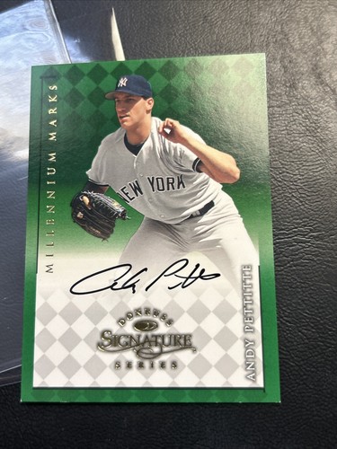 Andy Pettitte Yankees Millennium Marks Autograph 1998 Donruss Signature C8 - Picture 2 of 4