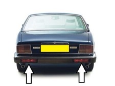 JAGUAR XJ40 XJ6 REAR BUMPER FOG LAMP LENS GUARD FITS LEFT OR RIGHT JLM1059