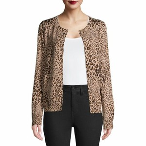 time and tru leopard cardigan