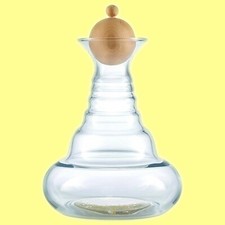Karaffe Alladin 1,3l Zirbenholzdeckel + Blume des Lebens in Gold Wasserkaraffe
