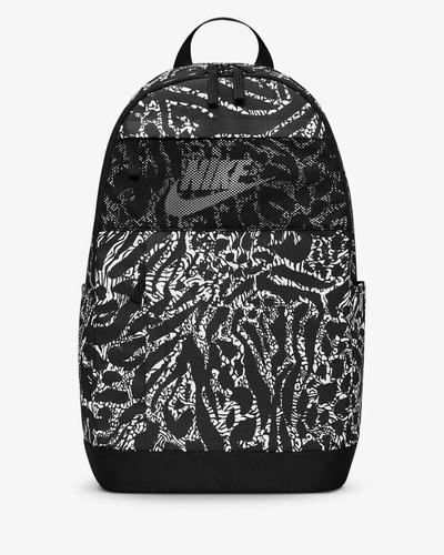 Nike Elemental Backpack School Travel Animal Print Black White DQ5764 010 NWT - Picture 3 of 7