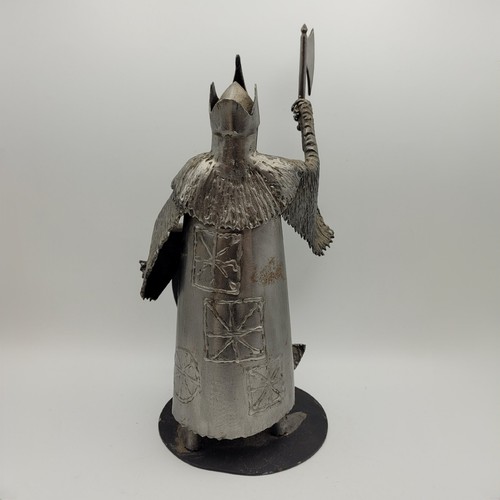 "Escultura de Metal Ron Lyon Caballero Diseñador de Caballero Miedo Caballero Años 80 13" - Imagen 7 de 13
