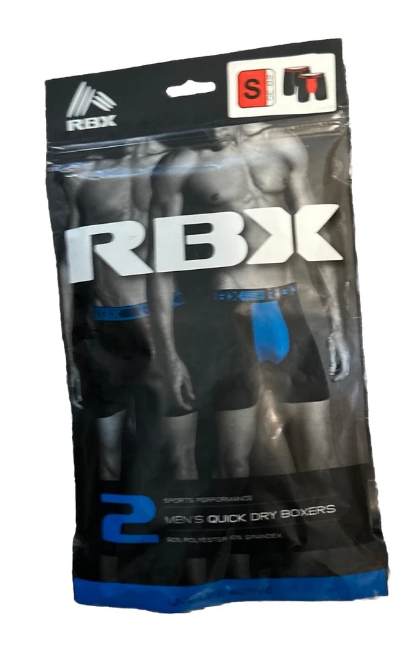 Boxers RBX para hombre, paquete de 2, rojos, pequeños Foto 2 de 2