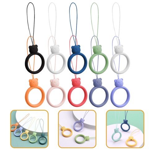 10 Pcs Mobile Phone Straps Men and Women Finger Lanyard Silicone Ring - 第 6/6 張圖片