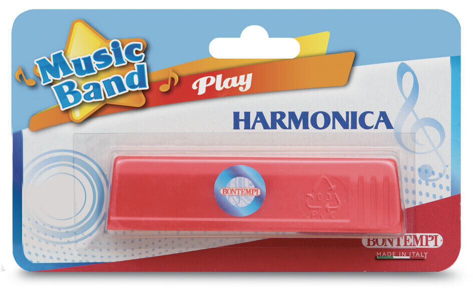 Harmonica Bontempi 12 Notes – Premier Instrument De Musique Pour Enfant, Rouge Et Léger