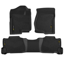 Floor Mats Fit For 07-14 Chevy Silverado GMC Sierra Crew Cab TPE Liners