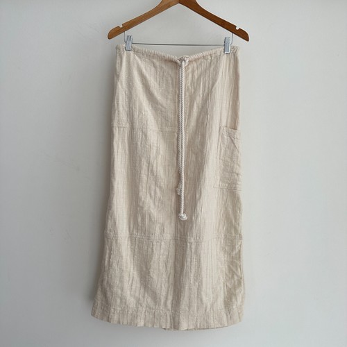 Free People Spotlight Maxi Skirt Womens Small Cream Cotton Boho Coastal Neutral