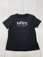 Shein Womens Black Graphic Short Sleeve Shirt Size XL