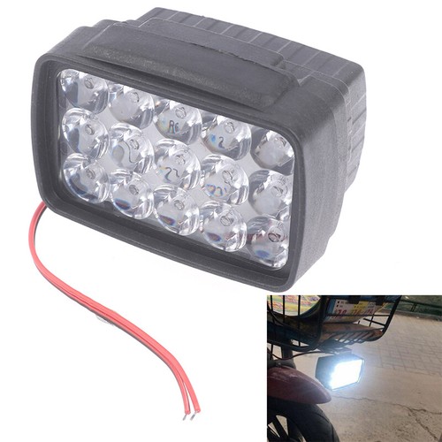 Motorcycle Headlight Spot Light 15 LED 1000LM For Motos ATV Scooter Light-DB - Afbeelding 1 van 8