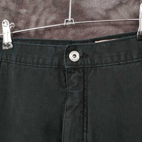 Wrangler Fleece Lined Cargo Pants Black Cotton Relaxed Fit Mens Size 38x32 - Picture 6 of 12
