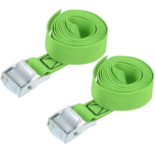 Lashing Strap 1" x 4.9' Cargo Tie Down Straps Up to 551Lbs Green 2pcs - Picture 1 of 4