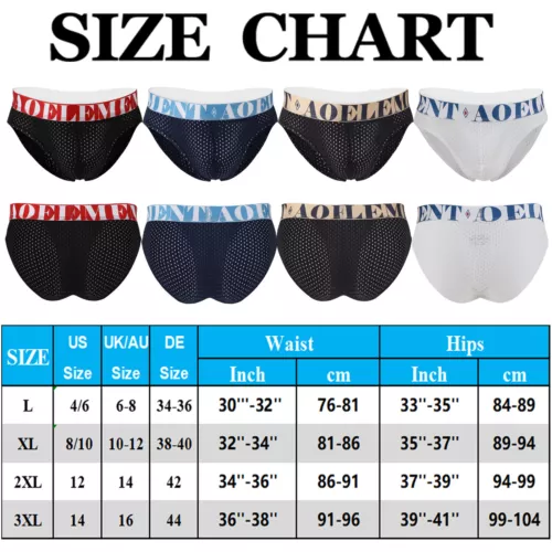 Mens Sport Underwear Bulge Pouch Waistband Briefs Panties Mesh Bikini Underpants - Picture 2 of 17
