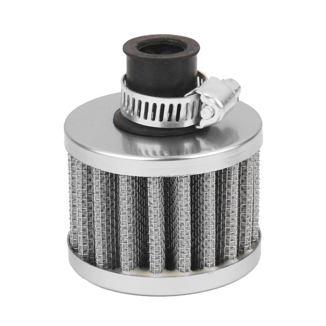 Universal 12mm Car Air Intake Filter Crankcase Breather Turbo Vent Grey
