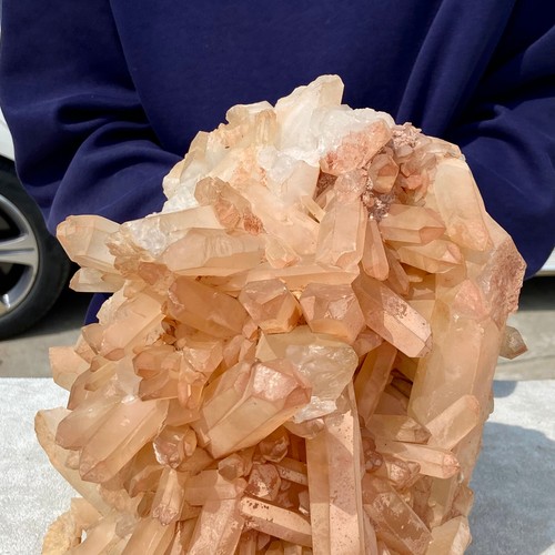 18.2LB Large Natural Clear White Quartz Crystal Cluster Energy Healing Specimen - Afbeelding 3 van 21