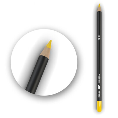 Aquarell Pencil Bleistift Yellow (Box 5 Pcs) Ak10032 Ak Interactive
