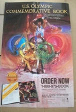 Postal Service USPS poster for 1992 US Olympic Commemorative book 22 x 33 inches