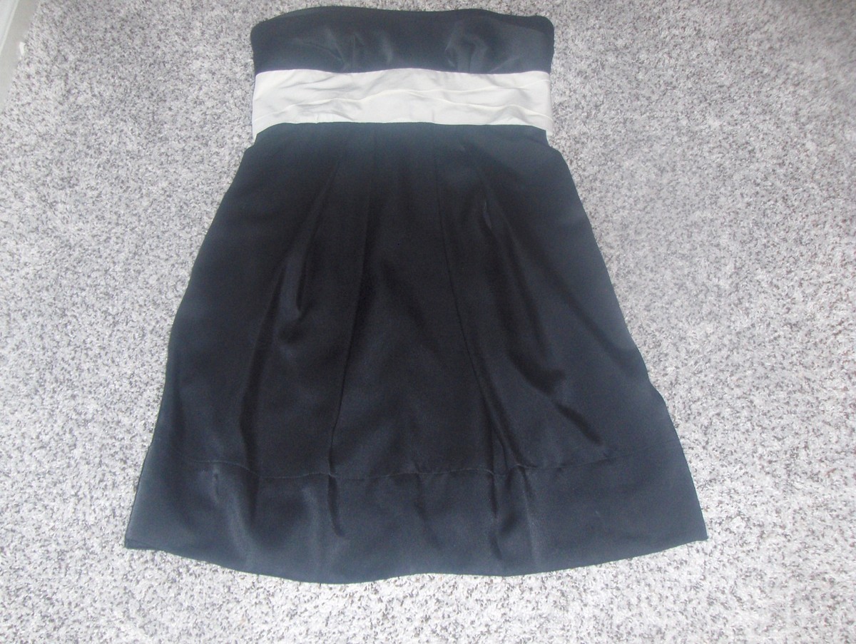 strapless open back dress BCBG by Max Azria Black Polyester Pleated S L Dress