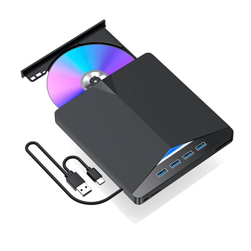 Portable External CD DVD Drive PC Laptop Burner Reader Writer USB 3.0 - Afbeelding 4 van 13