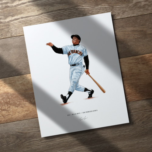 Willie Mays San Francisco Giants V3 Baseball 8x10 Print Poster Art Illustrated