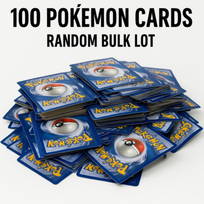 100 Pokémon Cards   Bulk Lot   Random Cards   Guaranteed Rare & Holo   Fast Ship