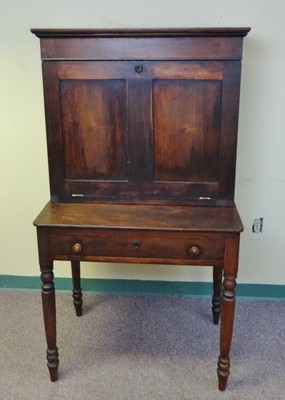 Antique 2 Piece Walnut Plantation Desk Ca 1890 S Ebay