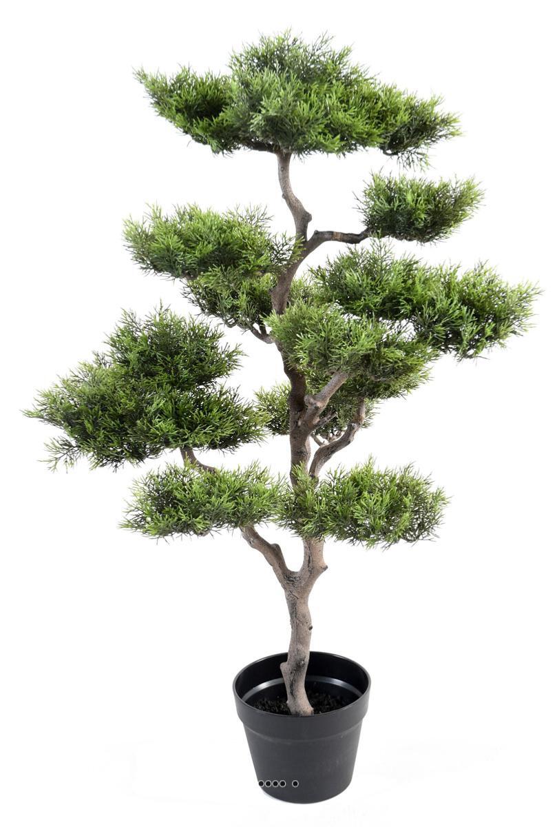 Bonsaï Pinus artificiel en nuages H 95 cm avec tronc en PE