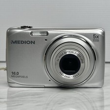 Medion MD 86361 Silver Compact Digital Camera w/ Box More TESTED WORKS