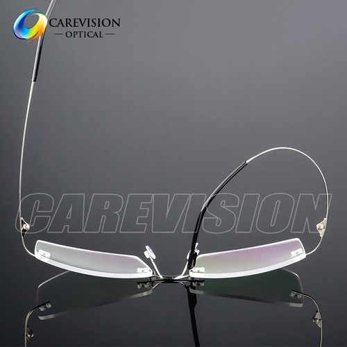 Flexible Memory Titanium-Alloy Unisex Rimless Eyeglasses Frames Optical Frame - Picture 2 of 13