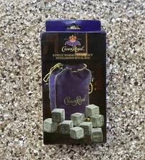 Crown  Royal Whiskey Stone Set 9 Piece With Crown Royal Bag