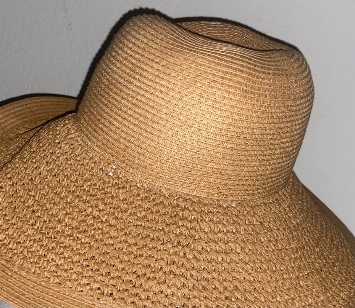J.Crew Textured Summer Straw Floppy Wide Brim Hat One Size  display picture 2