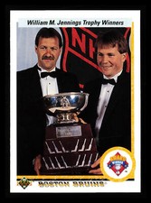 Andy Moog / Rejean Lemelin 1990-91 Upper Deck Hockey NHL #209c Boston Bruins