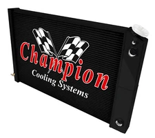 RS 3 Row DP Black Finish Radiator 19x28",1.5,1.5 for 1973-1987 C/K Series LS