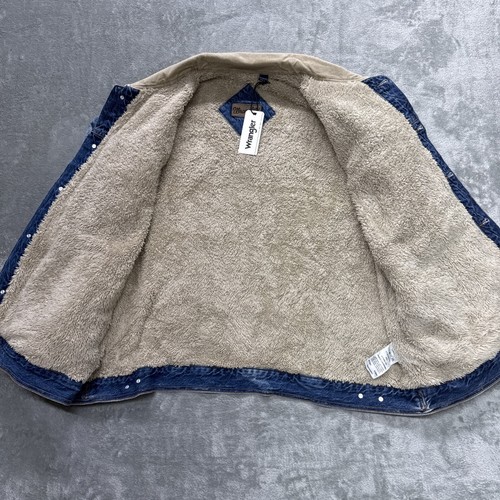 Wrangler XX-Large Sherpa Lined Denim Trucker Bomber Jacket Cord Collar Men - Bild 6 von 13