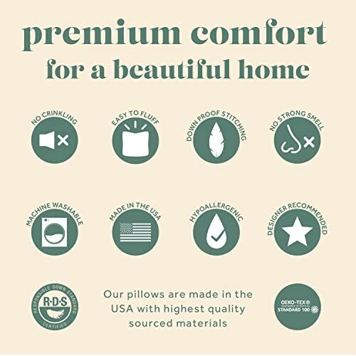 ComfyDown - Inserto cuscino quadrato euro PIUMA/PIUMINO finta - TUTTE LE MISURE!! - Foto 5 di 7