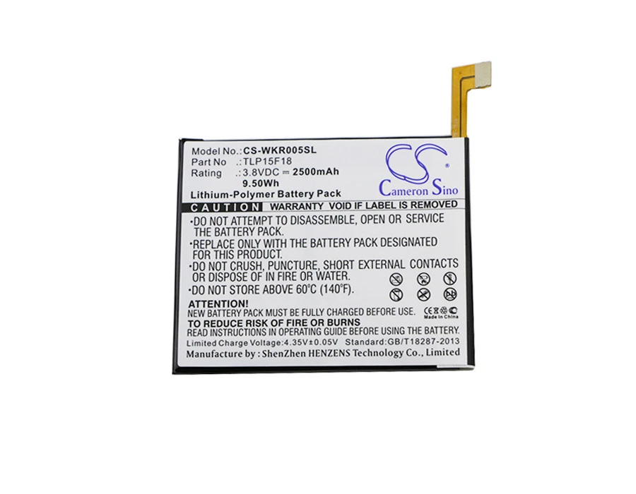 Batería de 3,8 V para Wiko Rainbow Up Premium Cell 2500 mAh Li-Polímero Nueva Reino Unido Foto 3 de 4