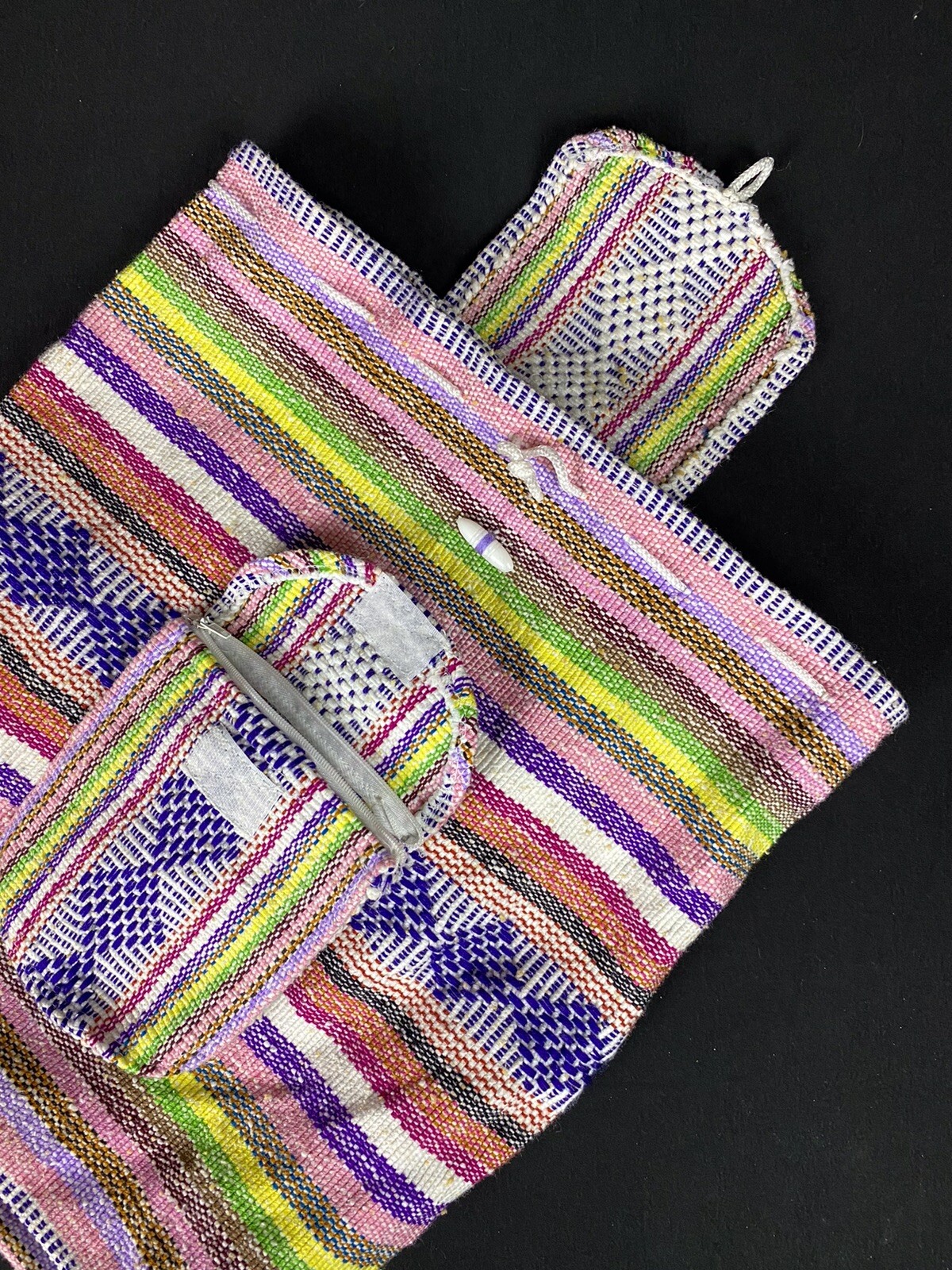 Boho Multicolor Medium Drawstring Travel Backpack… - image 4