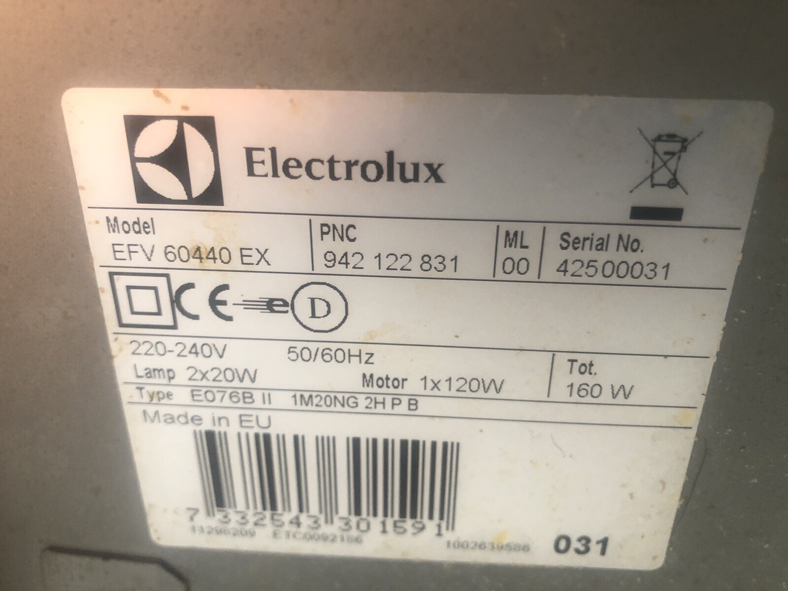 Kitchen extractor fan