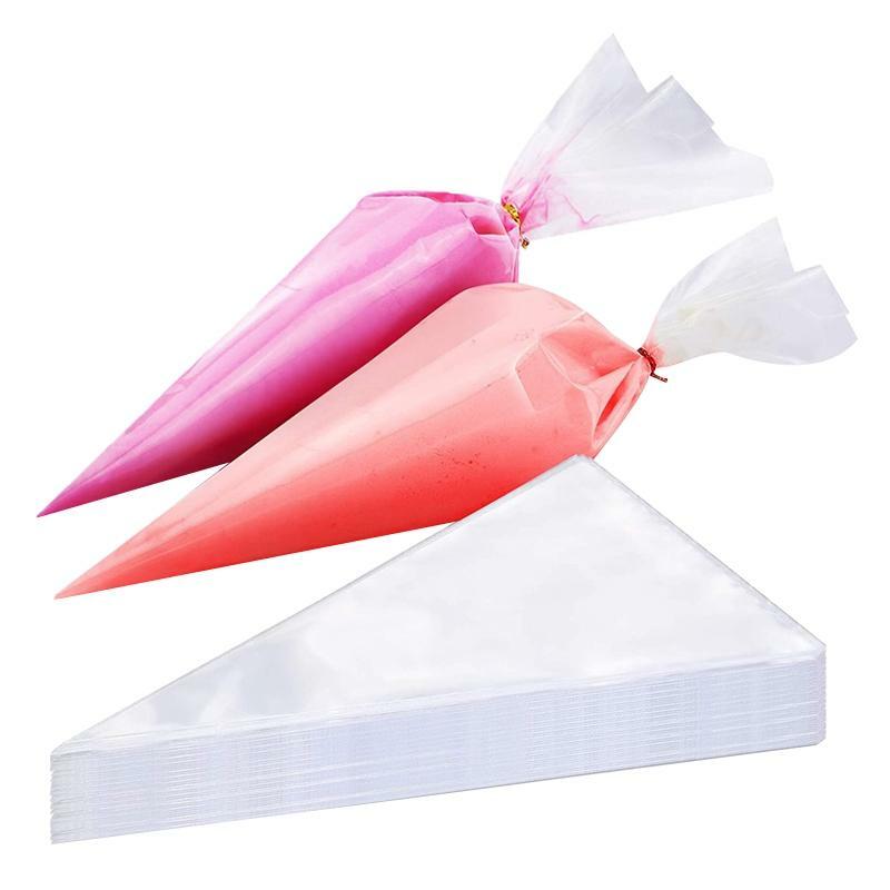 100 Pcs Tipless Piping Bags Sturdy Safety Plastic Strong Anti-Slip